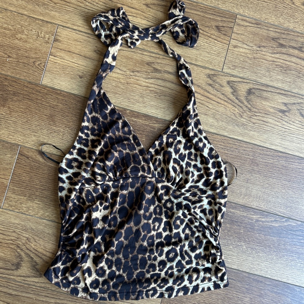 Cheetah Print Halter Top